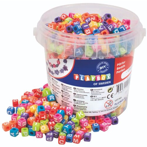 Playbox barvni biseri set 1250 kosov 7x7x7mm Cene