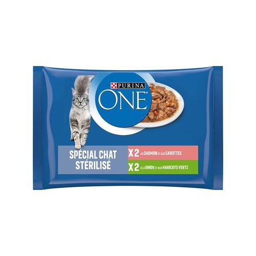 Purina ONE 4 x 85 g - Sterilcat losos i puretina Cene