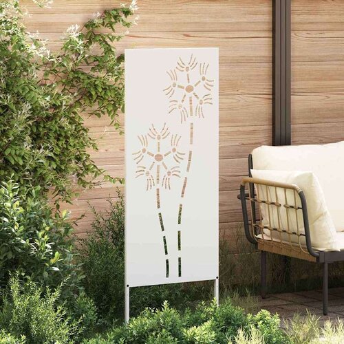 vidaXL Privatnost u vrtu Bijelo 50 x 140 cm Hladno valjana čelična Cijene