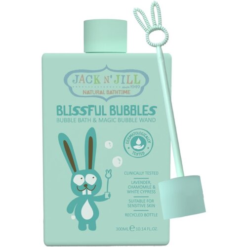 Jack N Jill Natural Bathtime Blissful Bubbles pjena za kupanje s puhalicom za mjehuriće od sapunice 300 ml Slike