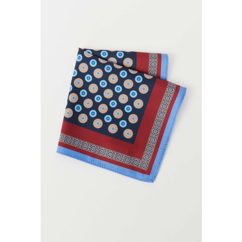 ALTINYILDIZ CLASSICS Men's Claret Red-Navy Blue Patterned Handkerchief Cene