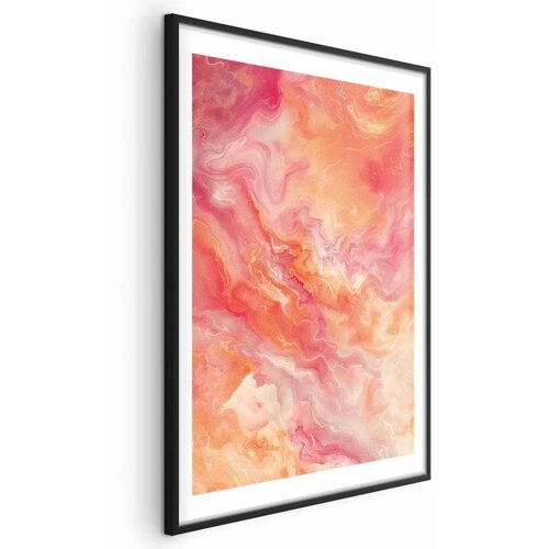  Plakat Fiery Colors - dynamic shapes in fire and pink tones 21x30 Cene