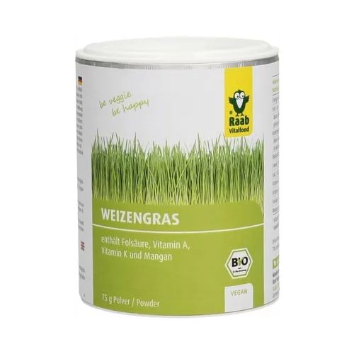 Raab Vitalfood GmbH Bio pšenična trava v prahu - 75 g