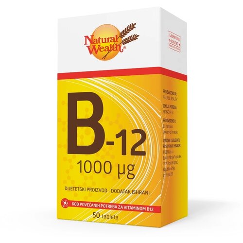 Natural Wealth Vitamin B12 50x1000mcg Cene