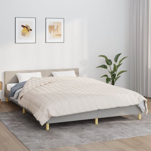 vidaXL Teška deka svijetla krem 220x230 cm 15 kg od tkanine Cijene