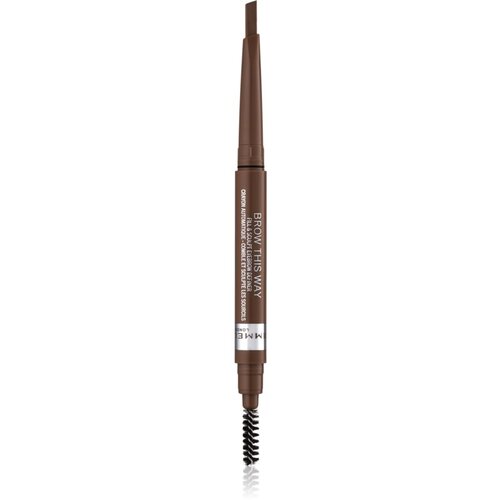 Rimmel London brow This Way Fill &amp;amp; Sculpt precizna olovka za obrve sa četkom 0,25 g nijansa 002 Medium Brown za žene Slike