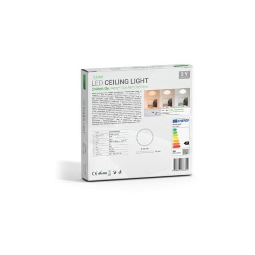 Greentech Okrugla stropna LED svjetiljka CLE-50W (50 W, &amp;Oslash; x V: 50 cm x 42 mm, Drvo, Bijela, Topla bijela) Slike