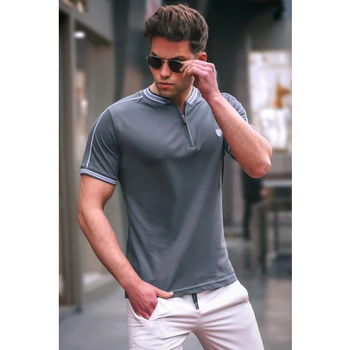 Madmext T-Shirt - Gray - Regular fit