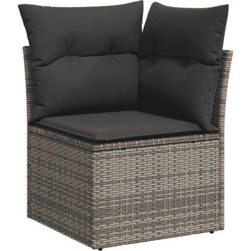 7-dijelni set vrtnih sofa sivi od poliratana Siva 289 x 124 x 69 cm Slike