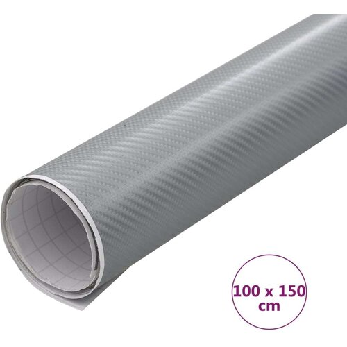 VidaXL Folija za automobil 4D srebrna 100 x 150 cm Slike