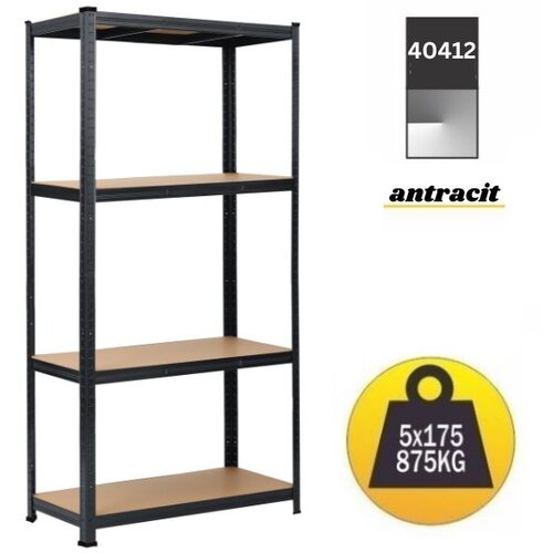 SmartStorage Polica metal-medijapan 180x90x40cm, 4x175kg Cene