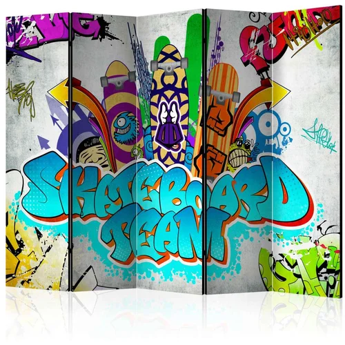  Paravan u 5 dijelova - Skateboard team II [Room Dividers] 225x172