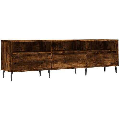 Maison Chic TV omarica - TV stojalo - Televizijska omarica dimljeni hrast 150x30x44,5 cm inženirski les, (21699805) Cene