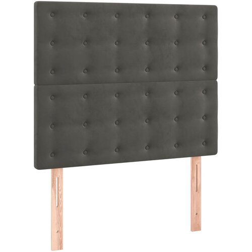 Box spring krevet s madracem tamnosivi 90x200 cm bar&amp;scaron;unasti Slike