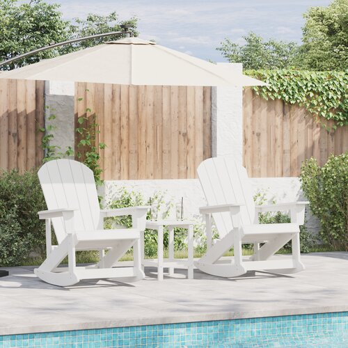 vidaXL Adirondack gugalniki 2 pcs Bela 73.5 x 92 x 90 cm HDPE Cene
