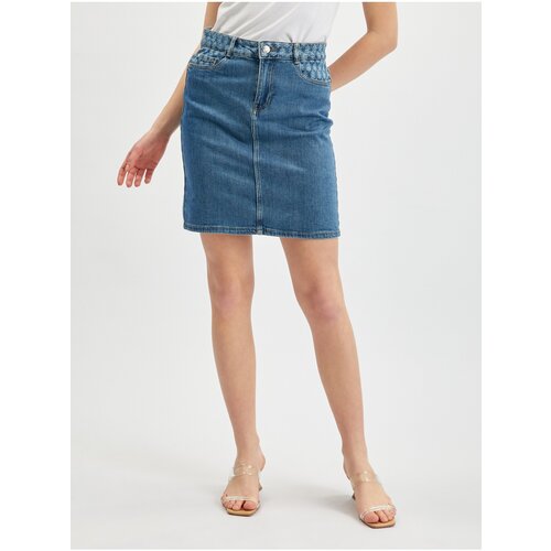 Orsay Blue Denim Skirt - Women Slike