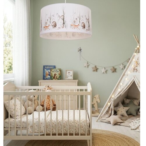  Dečiji luster KIDS ROOM 1xE27/60W/230V, prečnik 40 cm, sa motivom životinjica Slike
