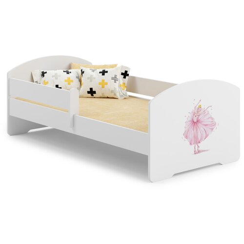 Kobi Furniture Otroška postelja Luk 140x70 z umetniškim delom - Princeska v kroni, (21960898) Cene