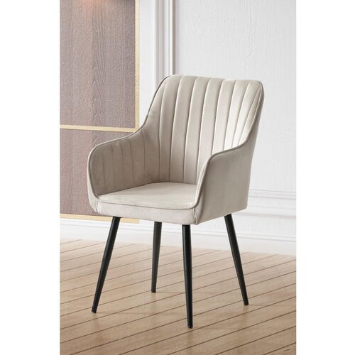Hanah home Nova - Cream, Black CreamBlack Chair Cene
