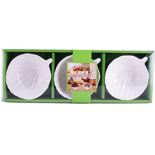 Diker HOME Set porcelanskih činija, 9x9cm, 3 komada, Beli Cene