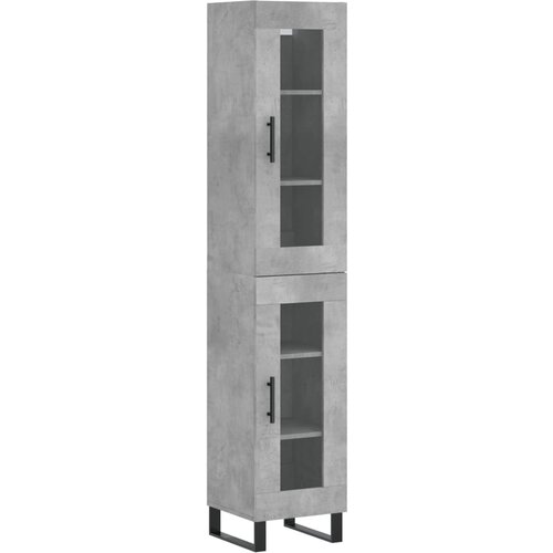 Maison Chic Visoka omara - Komoda - Predalnik betonsko siva 34,5x34x180 cm inženirski les, (21720985) Cene