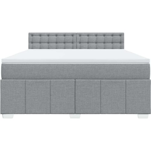 VidaXL Krevet s oprugama i madracem svjetlosivi 180x200 cm od tkanine Slike