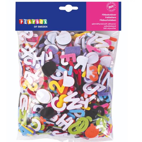 Playbox Samoljepljive filcane slova i brojevi, set od 500 komada Cene