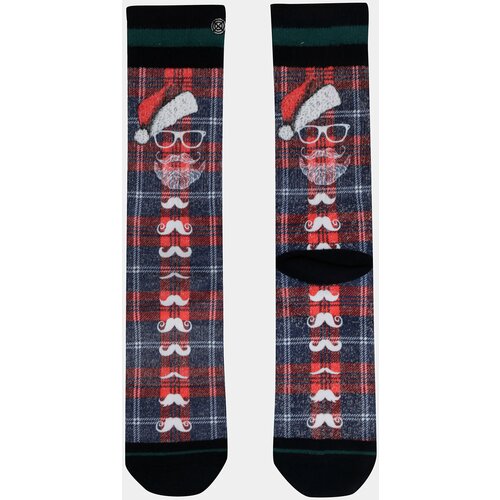 XPOOOS Blue-red men's socks with Christmas theme Cene