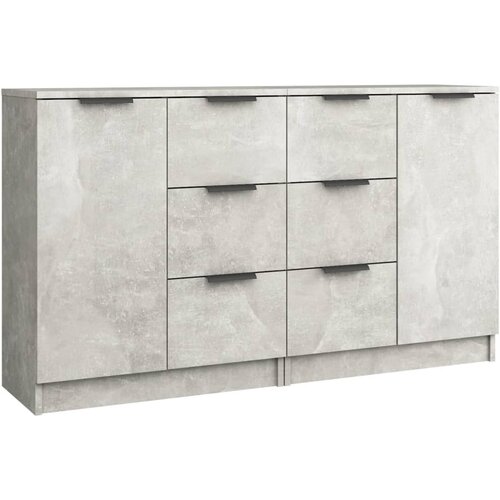 Maison Chic Komoda - Predalnik 2 kosa betonsko siva 60x30x70 cm konstruiran les, (21719828) Slike