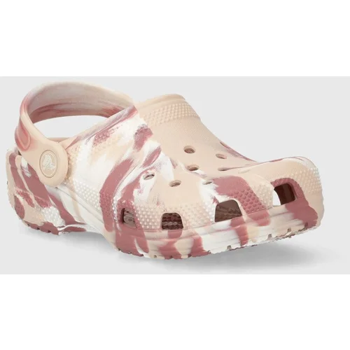 Crocs Dječje natikače CLASSIC MARBLED KIDS boja: ružičasta