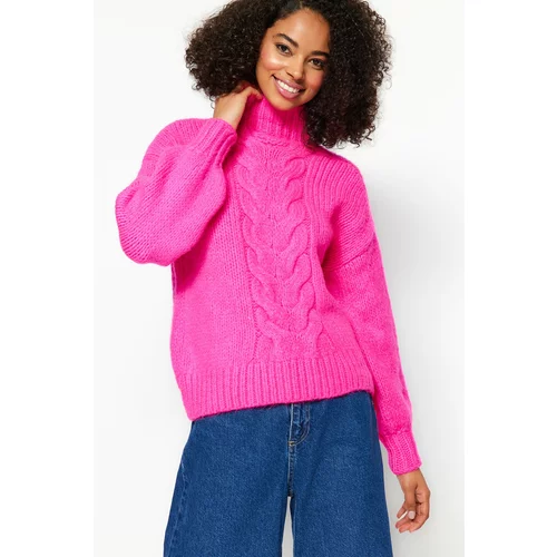 Trendyol Pink Knit Detailed Knitwear Sweater
