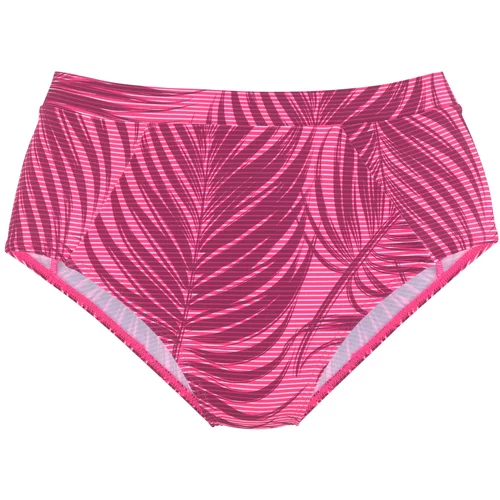 LASCANA ACTIVE Športne bikini hlačke roza / bordo / bela