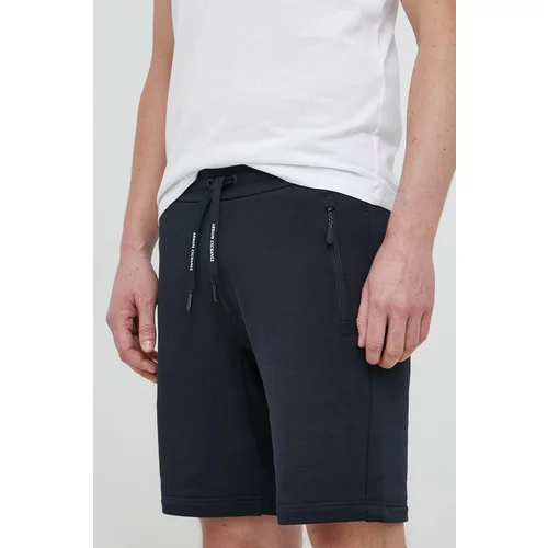 Armani Exchange Pamučne kratke hlače za muškarce, boja: tamno plava