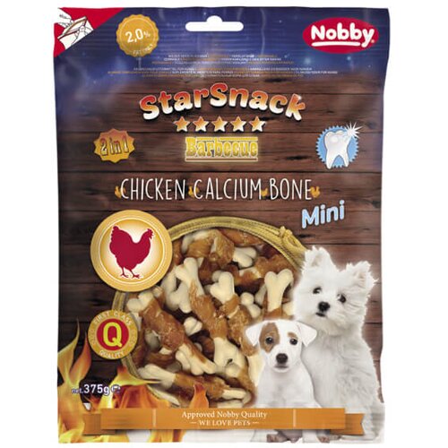 Nobby starsnack barbecue mini chicken calcium bone - 375 g Cene