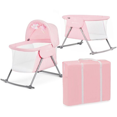 Kinderkraft Krevetić LOVI 3u1, pink Slike