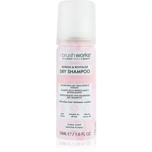 Brushworks Refresh & Revitalise suhi šampon z nežnim cvetličnim vonjem 50 ml