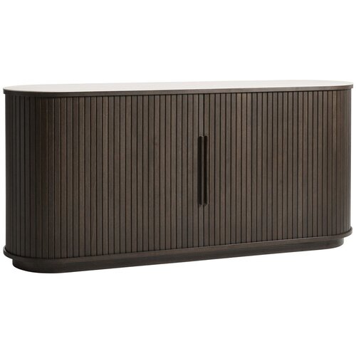 Unique Furniture Komoda s keramično plo&scaron;čo z drsnimi vrati v temni naravni barvi 165x76x45 cm Enna &ndash; Cene