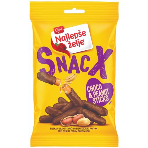 &amp;Scaron;tark najlep&amp;scaron;e želje snacx mlečna čokolada &amp;amp; kikiriki fil 80G Slike