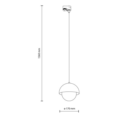  Luster na sajli za &amp;scaron;inski sistem BONO 1xG9/8W/230V, crne boje Slike