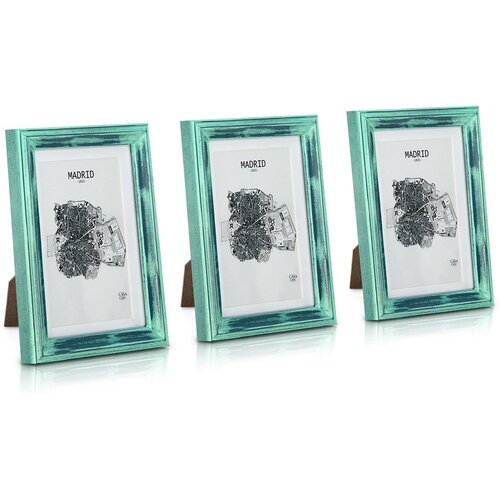 Casa Chic Lancaster, okviri za slike, pravokutni, set od 3 okvira, fotografije 17 x 12 cm, nosač, drvo Cijene