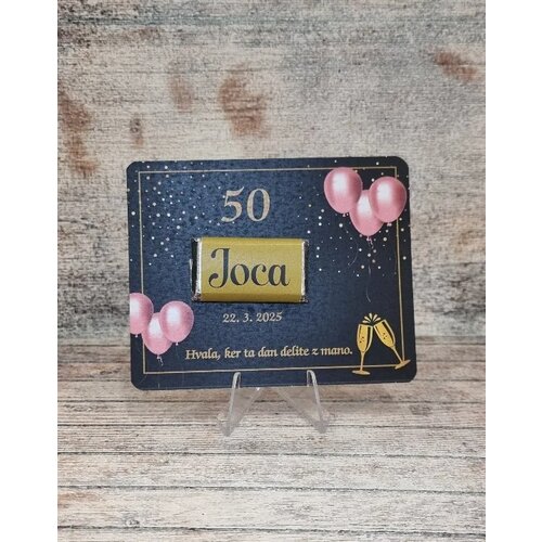  Sladka darilca za Abrahama – črna ploščica z zlato čokoladico KABR 100-16a Cene