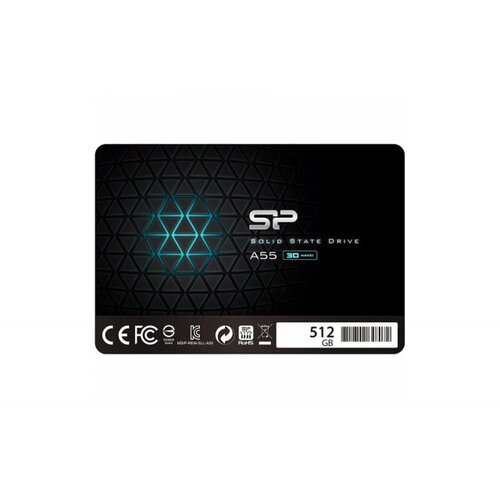 Silicon Power ace - A55 512GB ssd sataiii (3D nand) 3D nand, slc cache, 7mm 2.5'' blue - max 560/530 mb/s - full capacity, ean: 4712702659122 Slike