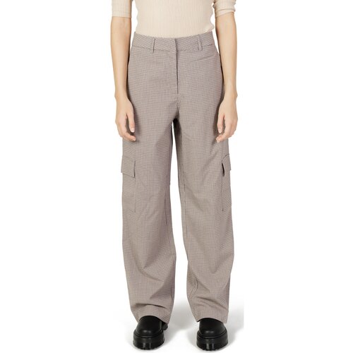 Only ONLJOSS HW STRAIGHT CARGO CHECK PANT TLR 15306277 Bež Slike