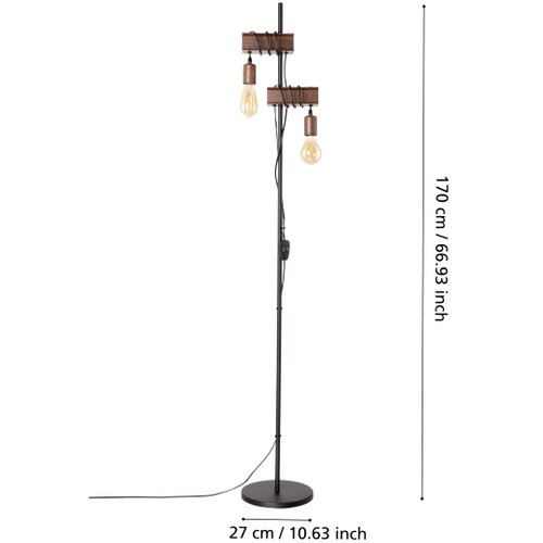 Eglo 43526 - Stojeća lampa TOWNSHEND 2xE27/10W/230V Slike