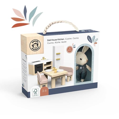 Speedy Monkey Drvena igra Doll Kitchen Slike