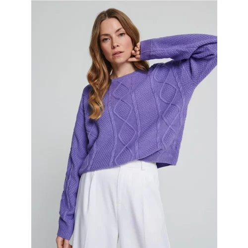 Sinsay ženski džemper od ukrasnog pletiva 5159O-40X