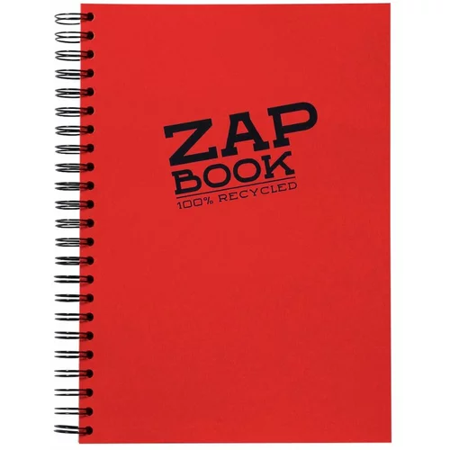 Clairefontaine Zap book A4 80gr 160L, mix boja, spiralni uvez, bjanko, 100% reciklirani papir