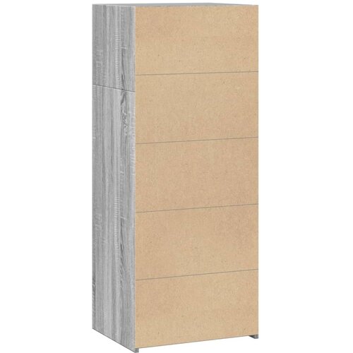  Visoka komoda siva boja hrasta 50x41x124 cm konstruirano drvo Slike
