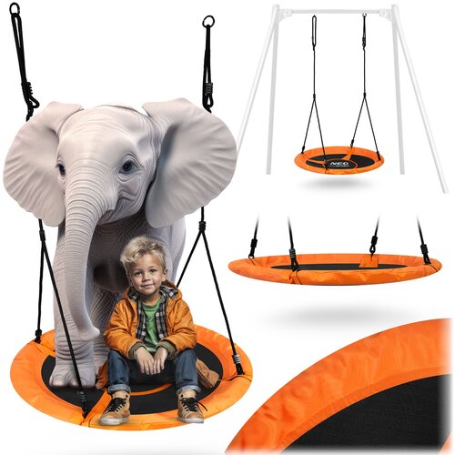 Neo-Sport Swingo XXL Orange 95 cm Stork's Nest Swing - Safe and Durable Fun for All Ages, (21740654) Cene