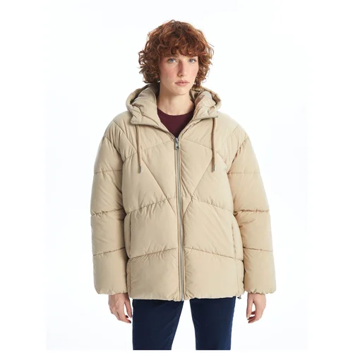 LC Waikiki Hooded Plain Oversize Women's Puffer Coat